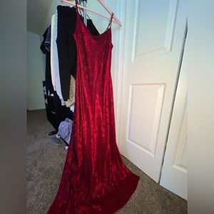 Vintage Steppin Out Red Fitted Dress/Gown